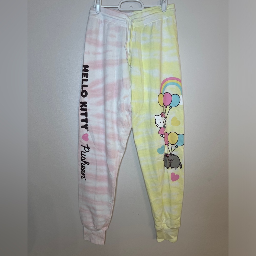 Hello Kitty X Pusheen Tie-Dye Girls Sweatpants - size S